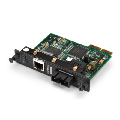 Black Box LMC5023C-R3 Fast Ethernet Managed Media Converter, 100-Mbps Copper to 100-Mbps Multimode Fiber, 1300nm, 2km, SC